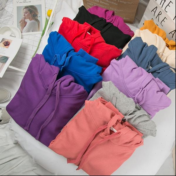 

casual style female sporty hoodie loose full sleeve hooded jersey sashes wide waisted sweatshirt for women, Black