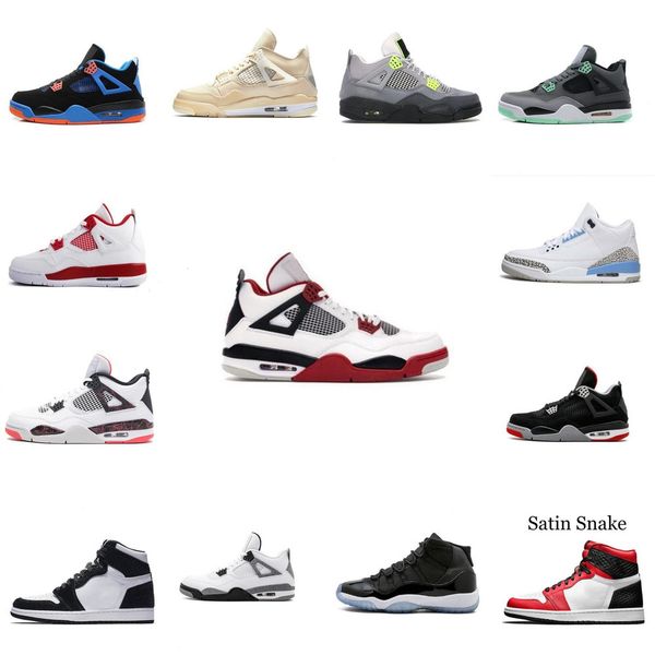 

new men jumpman 4 4s 3s 5s basketball shoes white lemon pink metallic purple bred cactus jack mens womens trainer sneakers 24dmmg