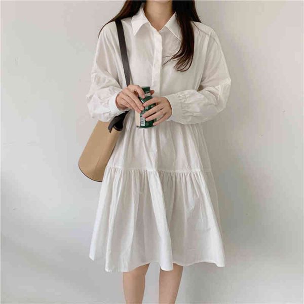 

casual dresses hzirip summer ladies with casual high waist cotton chic shirt dressed all-match solid minidress dress riwc, Black;gray