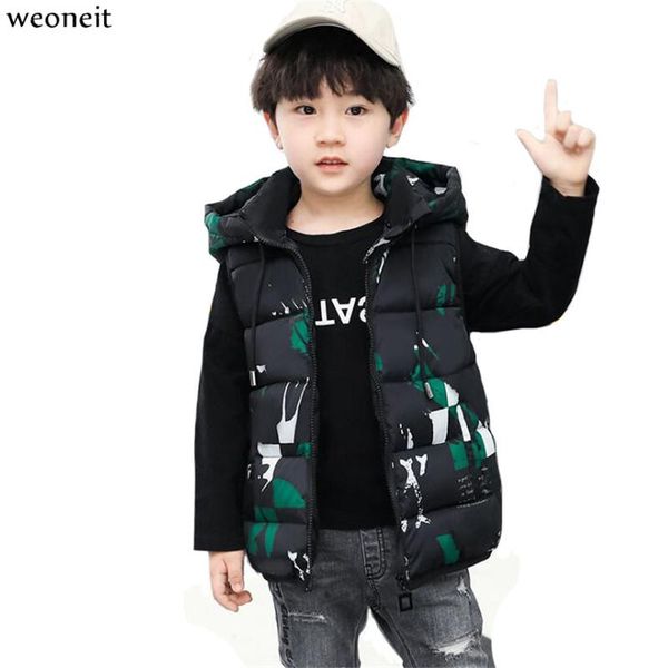 

waistcoat weoneit vests children hoodies warm jacket boys outerwear coats kids vest hooded jackets autumn winter thicken waistcoats, Camo