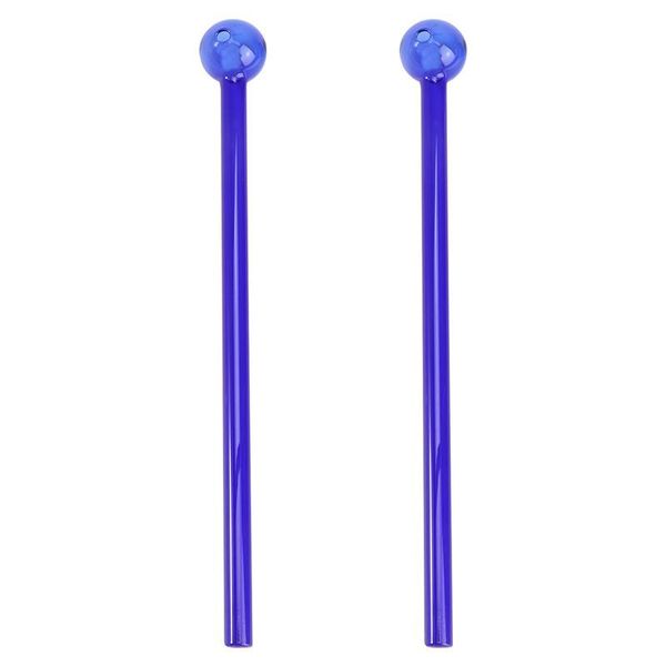 

drinking straws 2pcs high borosilicate glass round head milk tea straw