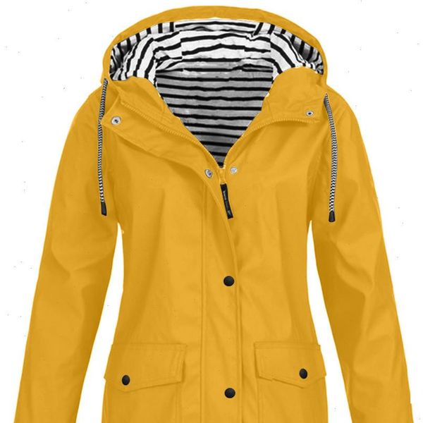 

women keep warm coat solid rain outdoor plus waterproof hooded raincoat outdoor sports jacket coat 15, Black;brown