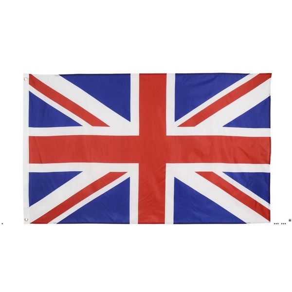 Nova qualidade de alta qualidade 90 * 150 cm 3 * 5FTS 100% poliéster Union Jack Reino Unido Bandeira do Reino Unido EWB5808
