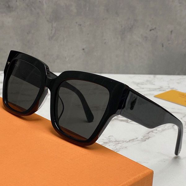 

designer sunglasses z1563e mens or womens square glasses fashion luxury temples with golden flowers four-leaf clover holiday travel vacation, White;black