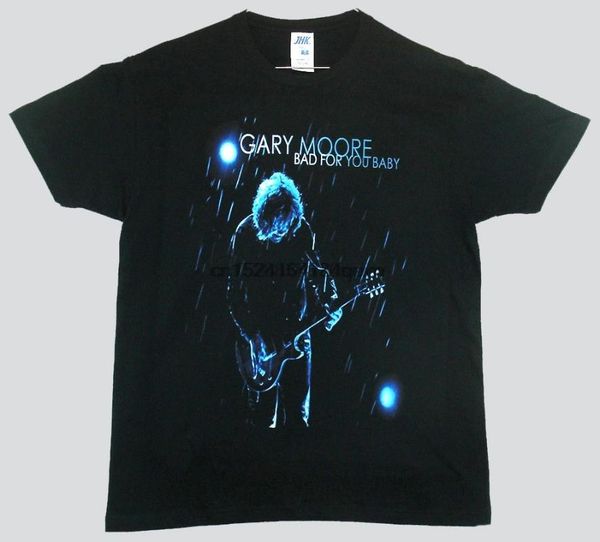 

men's t-shirts gary moore t-shirt bad for you baby, White;black