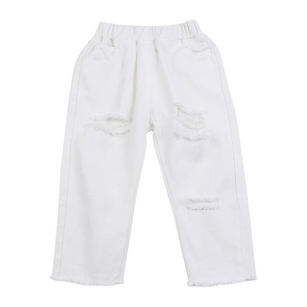 

jeans white kids jean pants girls cute autumn spring clothing children's fashion casual, Blue