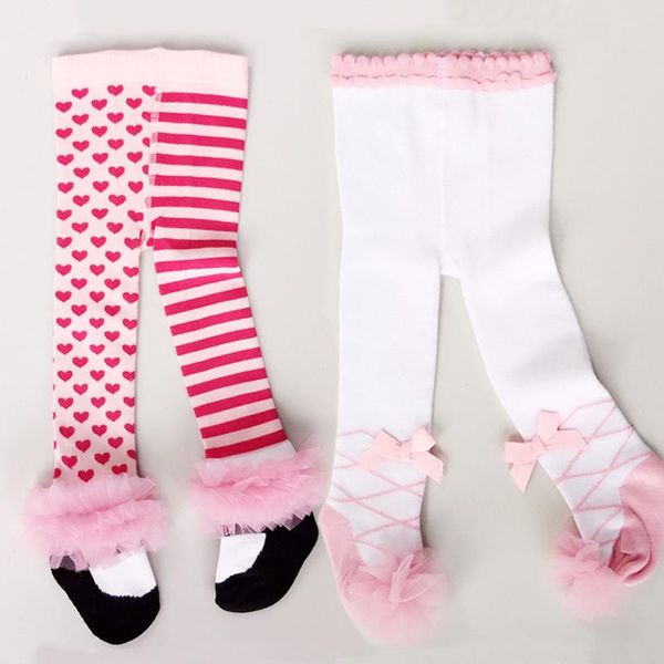 

cute baby girl tights soft cotton lace bowknot pantyhose autumn winter girl clothes striped newborn toddler tights stockings, Blue