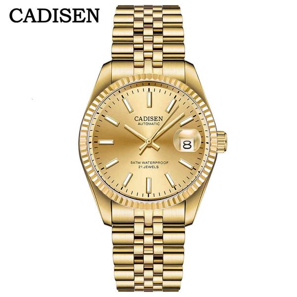 

2020 new cadets men watches all gold mechanical for luxury automatic rustless steel waterproof clock man, Slivery;brown