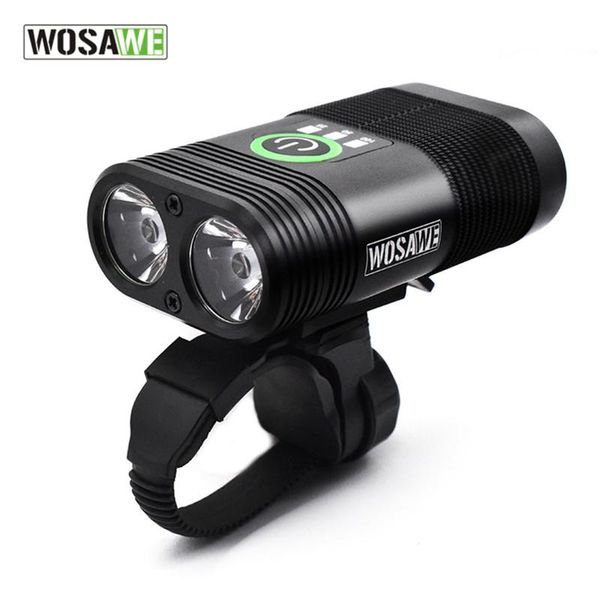 

bike lights wosawe front bicycle light usb charging integrated double led lamps headlights 2400 lumens headlight cycling accessories