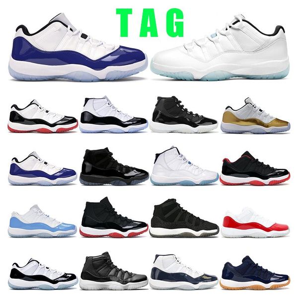 

men basketball shoes 11s jumpman 11 legend blue 25th anniversary bred concord 45 women rose gold midnight navy sports sneakers trainer 1top