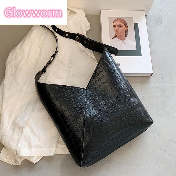 

stone pattern pu leather shoulder bags for women 2021 designer lady crossbody bag female solid color handbags bucket bag