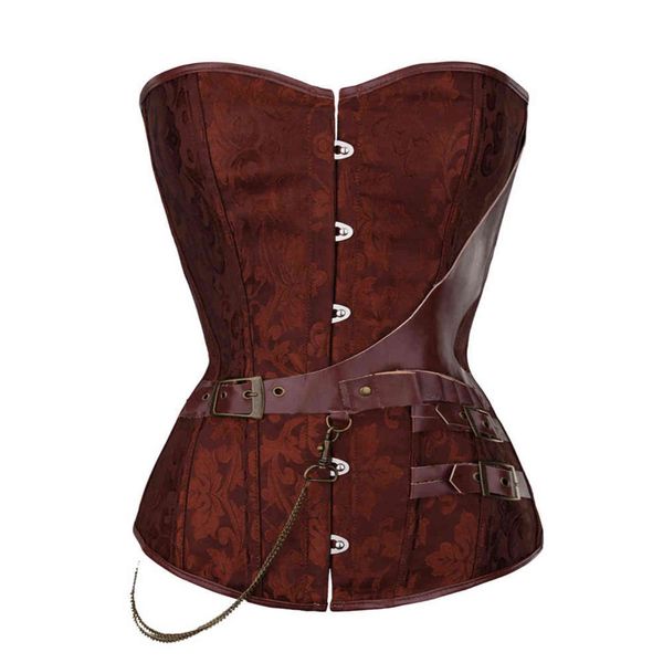 

luxury women's shapers 8019 steampunk corset women's jacquard high density fun body shaping cloth, Black;white