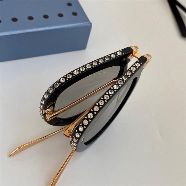 

frame fashion sunglasses 0307 pilot summer with style diamond uv with foldable popular crystal 400 new avant-garde lens box tsdak, White;black