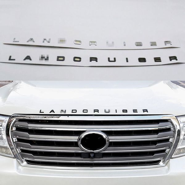 

for toyota land cruiser front bonnet emblem insignia logo sticker badge symbol car decal black silver color