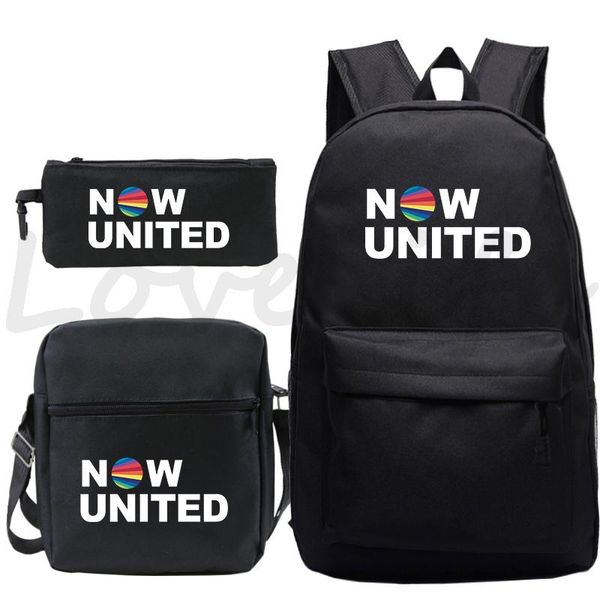 

backpack mochila now united prints 3 pcs set knapsack for teenagers bookbag girls boys school bags travel bagpack daily rucksack