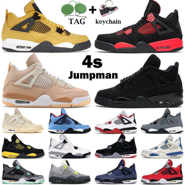 

basketball shoes men women jumpman 4s shimmer fire red 4 black cat desert moss university blue bred oreo cactus jack thunder mens trainers