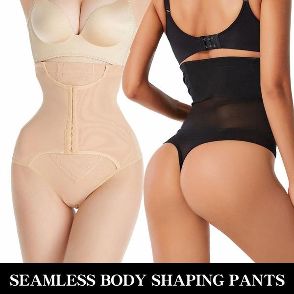

women's shapers slimming waist trainer women body shaper thong mesh breathable girdle tummy control shapewear panties high, Black;white
