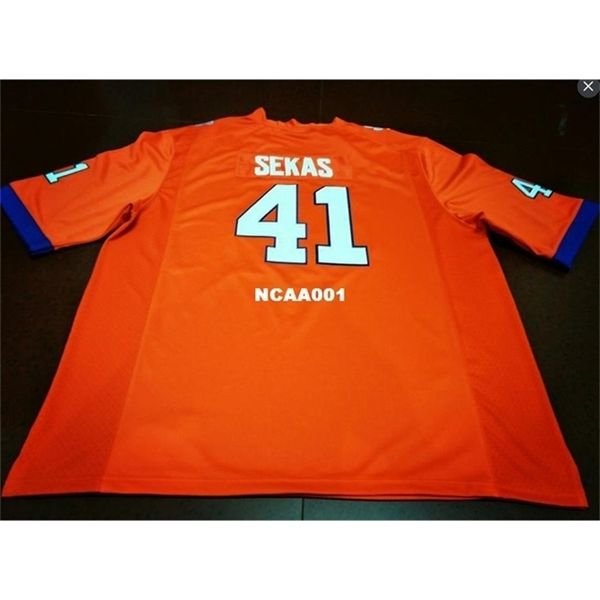 

668 clemson tigers #41 connor sekas orange white college jersey or custom any name or number jersey, Black