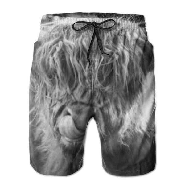 

men's shorts cow swim trunks quick dry beach, White;black