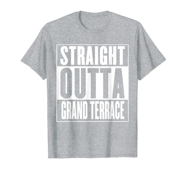 

straight outta grand terrace t-shirt, White;black