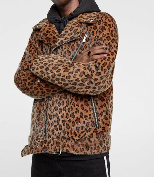 

men's jackets animal print jacket coat, Black;brown