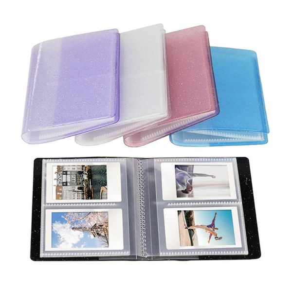 

storage bags 64 pockets 3 inch quicksand po mini instant picture case organizer for