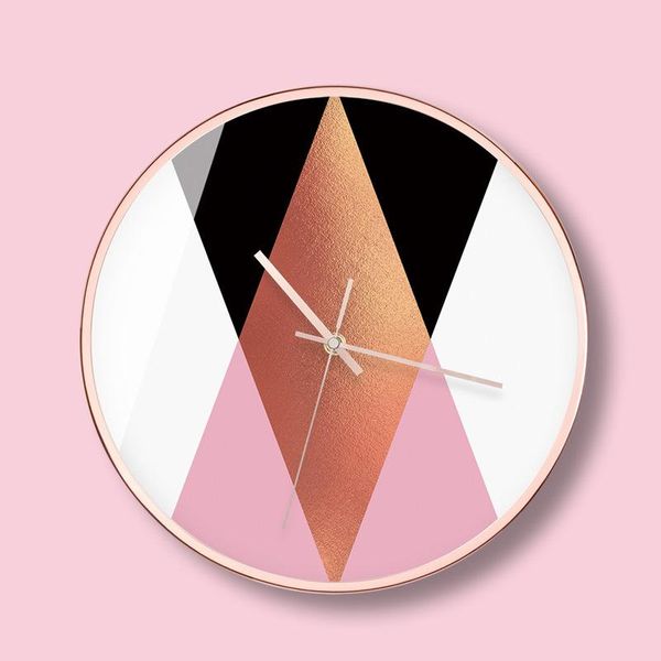 

wall clocks art abstract minimalist clock personality living room bedroom restaurant round metal mute nordic wind