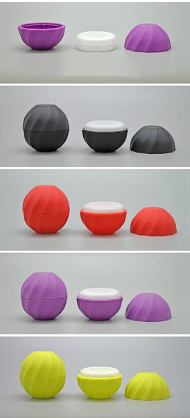 2021 recipiente de bola cosmética em branco 7g 5 cores lip bálsos frasco de brilho creme de brilho tampão vermelho laranja roxo verde preto