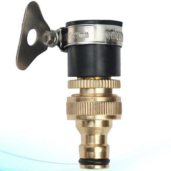 

kitchen faucets universal adapter tap connectors garden hose quick connector copper 1/2 inch to 3/4 male thread (golden