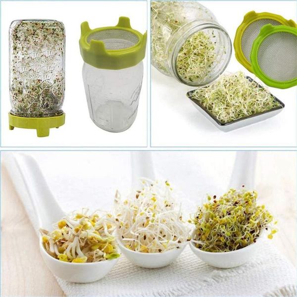 

kitchen storage & organization 4pcs sprout lid seeds strainer for bean sprouts mason jar
