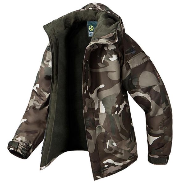 

men's jackets edition southplay waterproof 10,000mm winter season warming brown military jacket, Black;brown