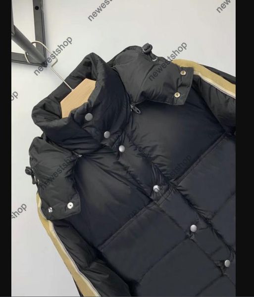 

winter mens down jacket designers clothes womens jackets long sleeve letter printed with hooded men women fashion clothing, Black
