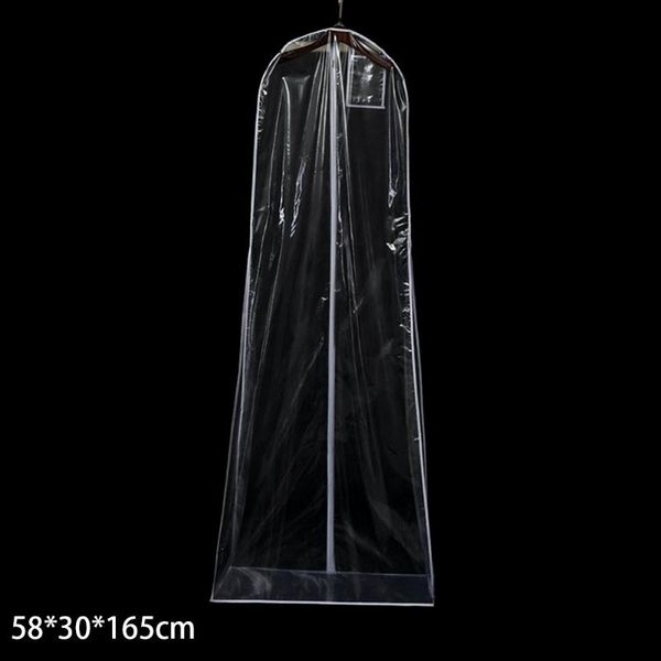 

garment transparent long clothes wedding dress bridal gown protective case protector extra large dustproof cover storage bag