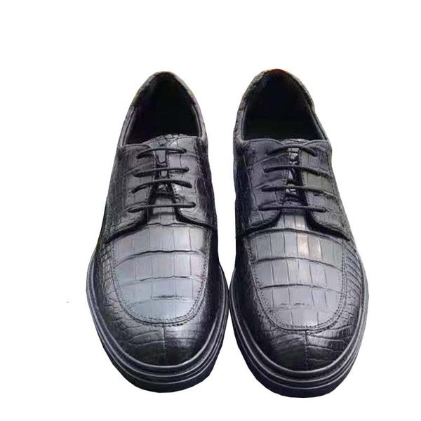 

dress shoes ourui arrival men sheoes formal crocodile skin, Black