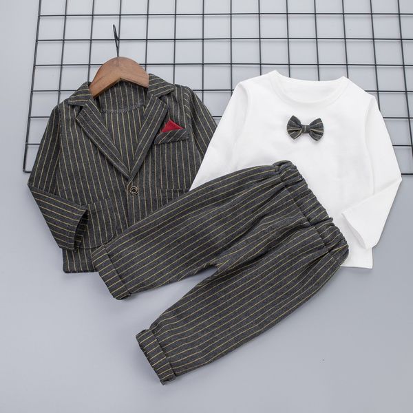 

2021 new spring clothes striped ensemble gentlemen three suit children children's wedding gown sets birthday i3im, White