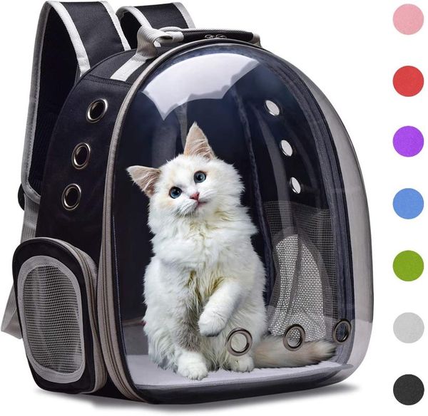 

cat carriers,crates & houses bolsa de transporte transparente gatos y cachorros, mochila transpirable cÃ¡psula viaje, para mascotas