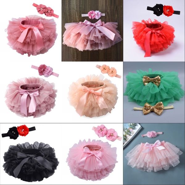 

baby girls tutu skirt bow gauze skirts with headband pp shorts skirt kids casual girls clothes baby princess skirts 405 u2, Blue
