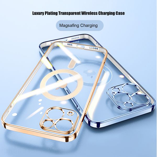 

lx brand luxury gold plating magent phone case for iphone 13 mini 13 pro max magsafing magnetic charging cover for iphone 12 11 pro max