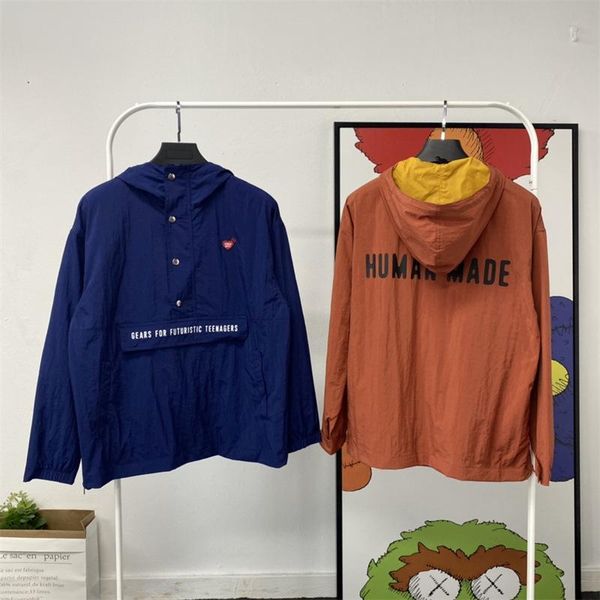 

men's jackets human made jacket men clothing women clothes japanese streetwear techwear varsity coats bomber mountain parkas black wind, Black;brown
