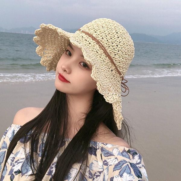 

wide brim hats fashion straw hat,big beach hat,foldable fisherman hat for elegant ladies, Blue;gray