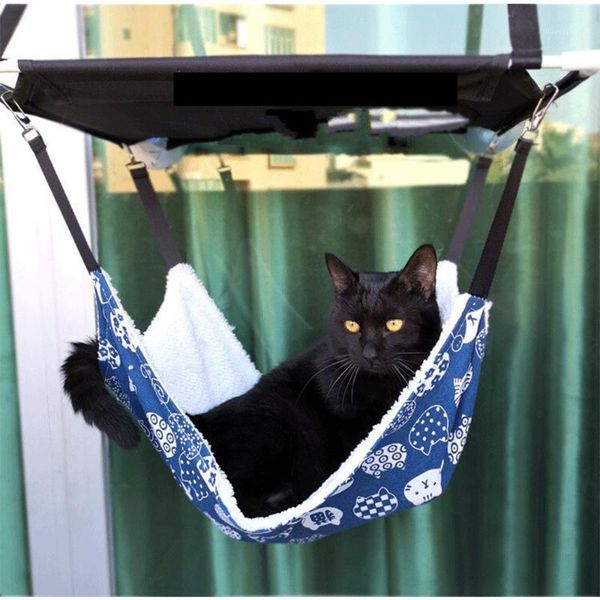 

cat beds & furniture hanging hammock pet supplies sleeping seat window mount cage breathable double-sided cashmere warm mat rest house1