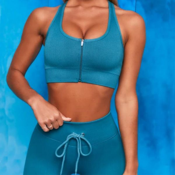 

zipper seamless yoga set women feamle 2 two piece crop bra drawstring shorts sportsuit workout outfit sport gym wear clothes, White;red