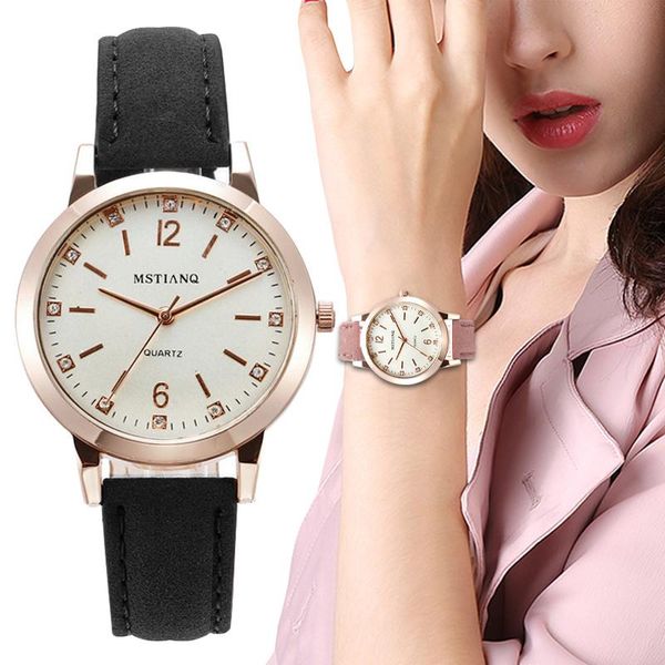 

wristwatches 2021 watch women fashion casual leather belt watches simple ladies' small dial quartz clock dress, Slivery;brown