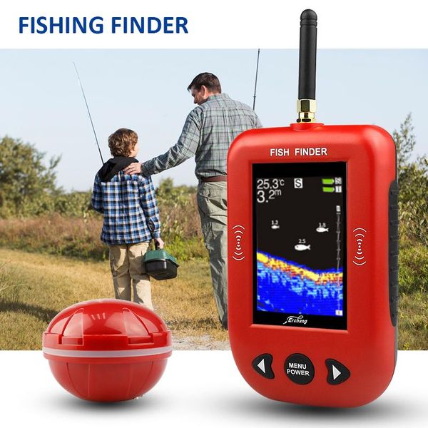 

fish finder erchang portable wireless sonar 48m/160ft depth 200m distance range lake detect professional