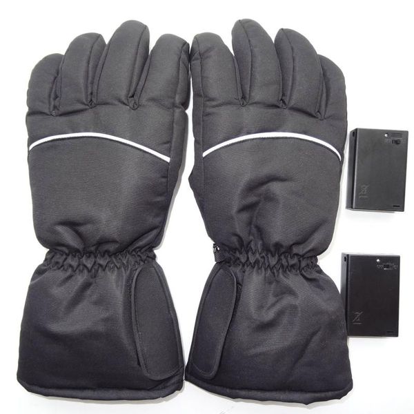

cycling gloves heated gloves, winter battery fleece warming hand warmers for men and women, waterproof thermal heating outdoor sport, Black