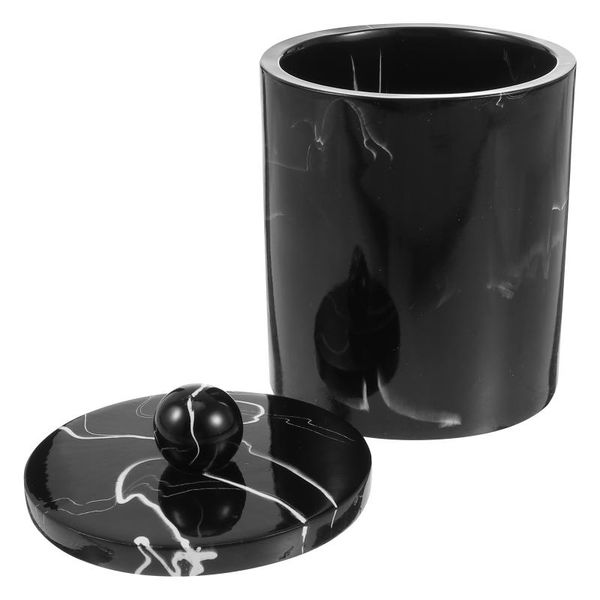 

bath accessory set 1pc deskmarble vein storage box toothpick with lid