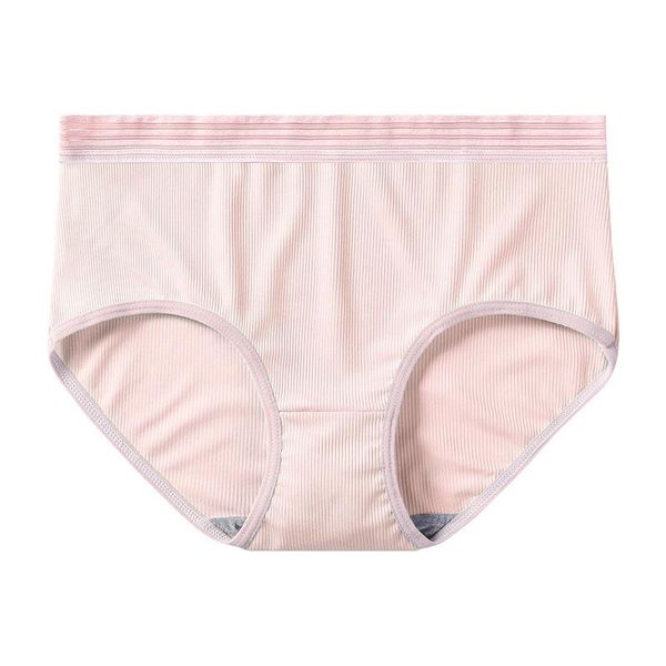 

women's panties mid-waist solid color underwear seamless comfortable soft light breathable briefs honeycomb crotch lingerie, Black;pink
