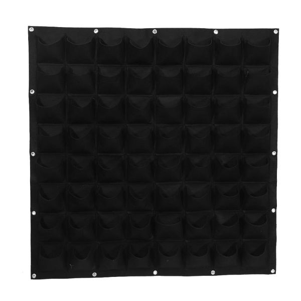

planters & pots 1pc 64 pockets vertical outdoor garden felt plants flower growing bag wall hanging planter