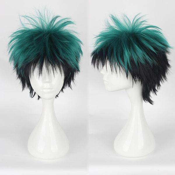

other event & party supplies anime my hero academia boku no hiro akademia izuku midoriya short black green gradient heat resistant cosplay c