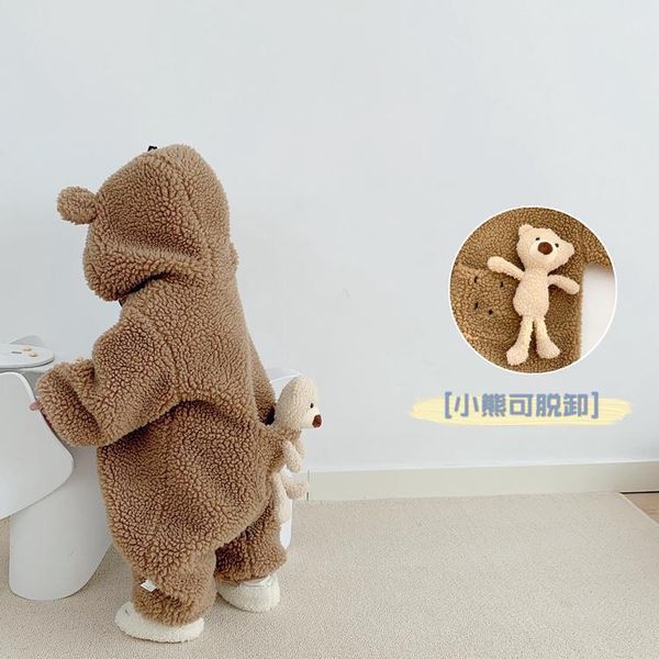 

jumpsuits winter infant baby clothing boys girls thick down cotton jumpsuit long-sleeved hooded romper snowsuit 3-36 cartoon outerwear, Blue